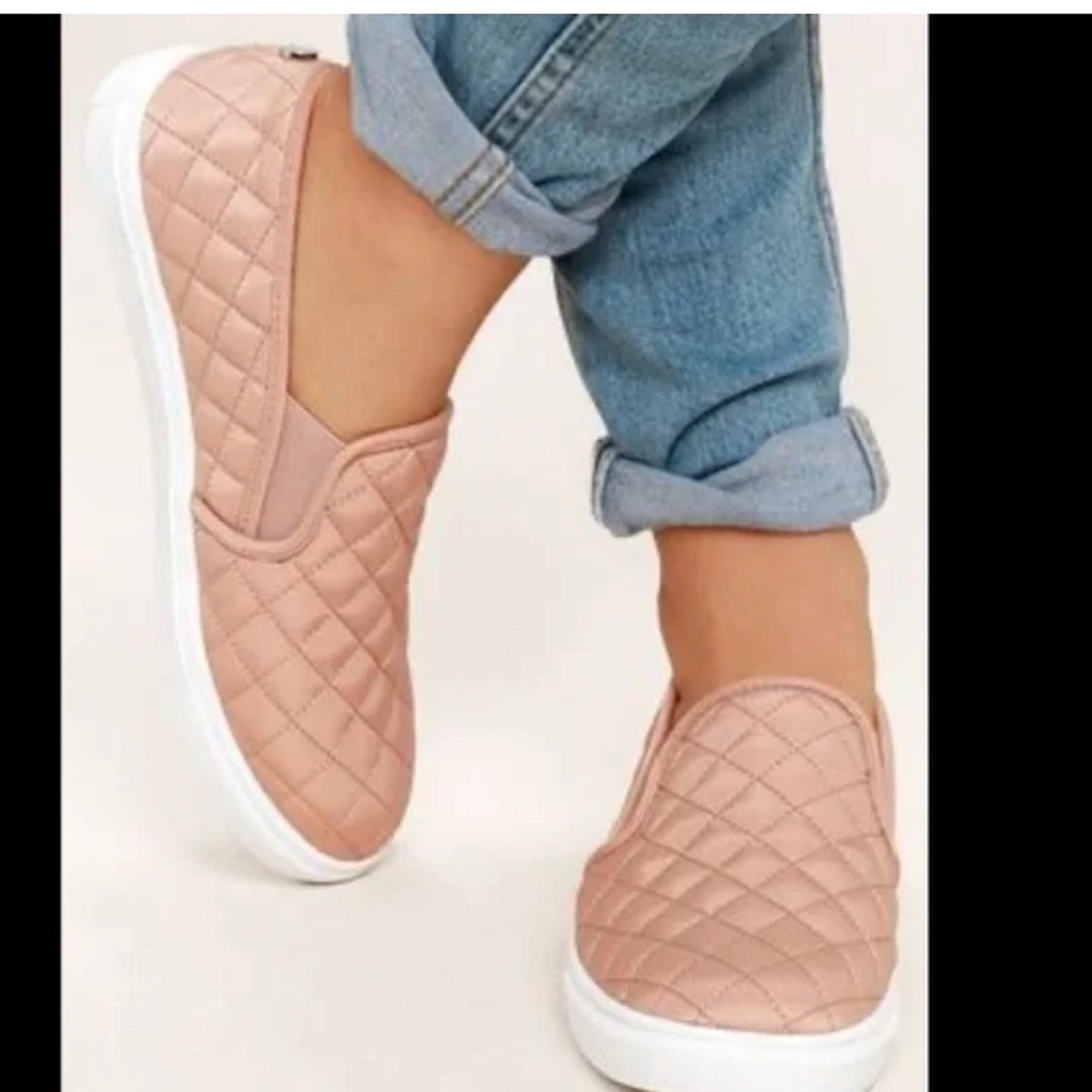 Steve Madden Blush Quilted Slip-On Sneakers